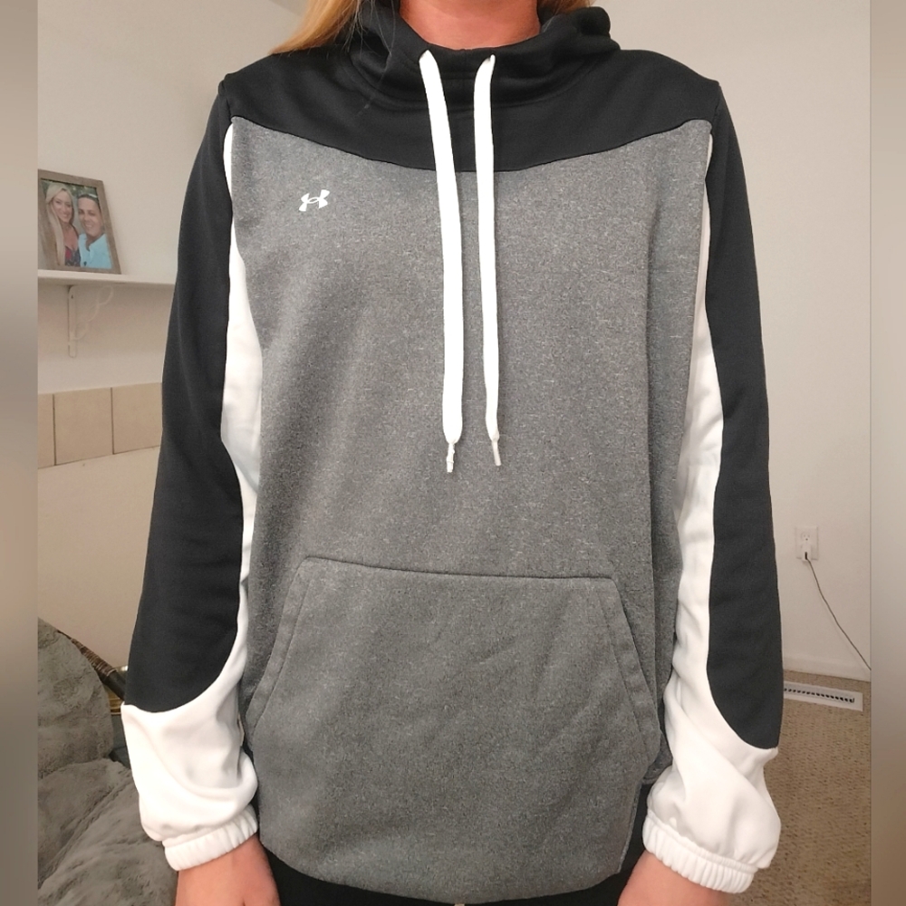 Under armour hoodie - black white grey